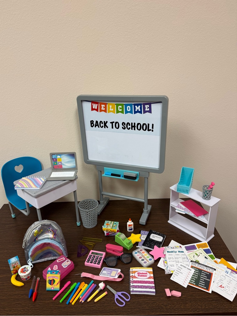 Our Generation School Desk and Accessories